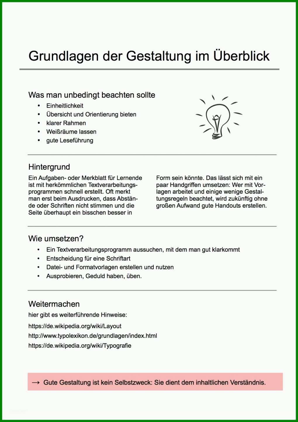 Phänomenal Handout Vorlage 1239x1754