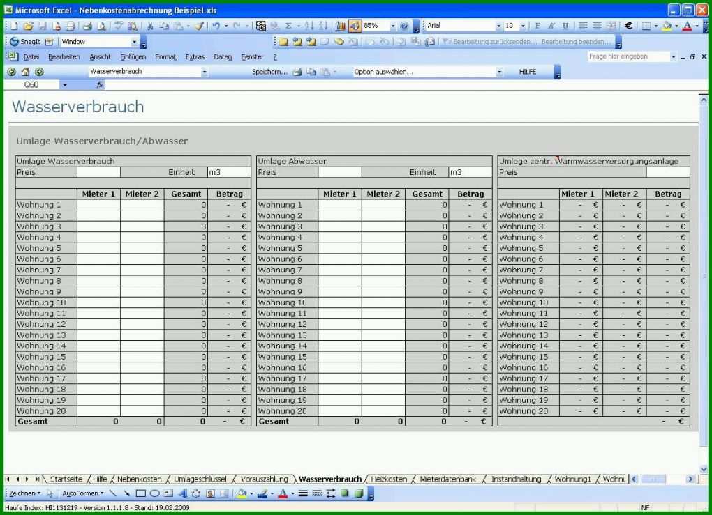 Angepasst Heizkostenabrechnung Vorlage Excel 1178x854