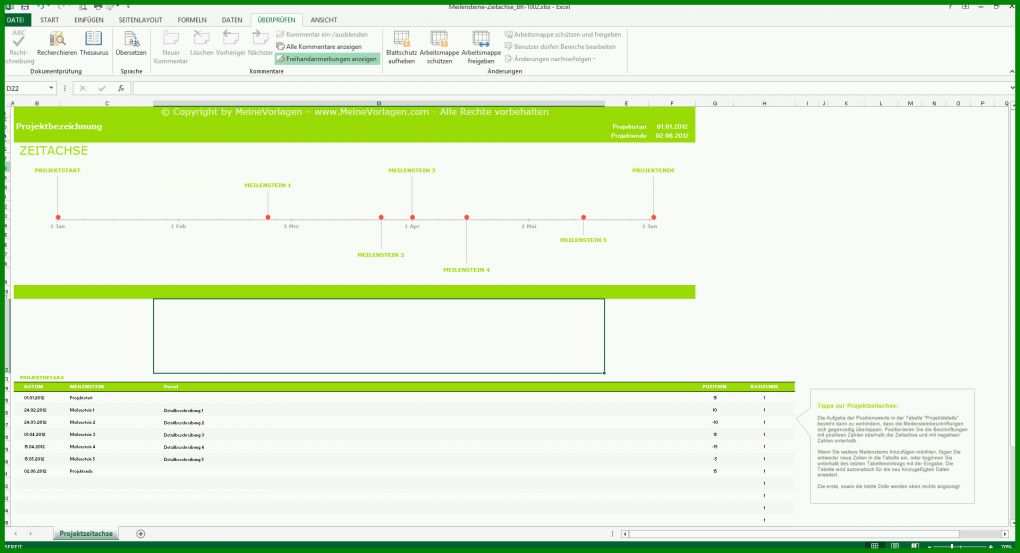 Wunderschönen Meilensteinplan Excel Vorlage 1920x1040