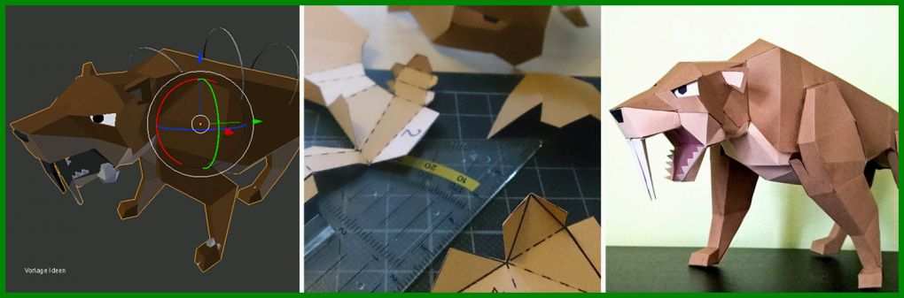 Fantastisch Papercraft Vorlagen Zum Ausdrucken 1500x495