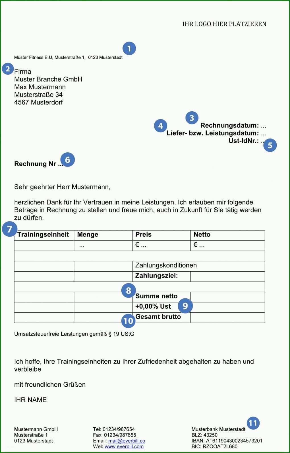 Wunderbar Rechnung Selbständiger Vorlage 2172x3388