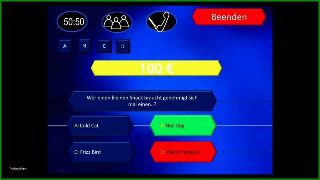 Angepasst Wer Wird Millionär Powerpoint Vorlage Download 1280x720