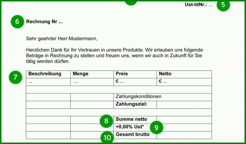 Faszinierend Rechnung Erstellen Vorlage 1024x600