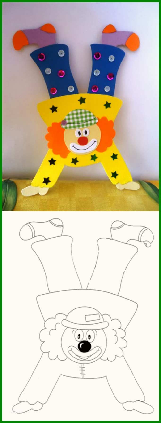 Clown Basteln Mit Kindern Aus tonpapier Klorollen Teil Der Clown Vorlagen Zum Basteln