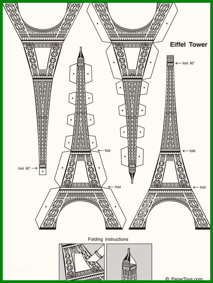 Eiffelturm Basteln Vorlage - Vorlage Ideen