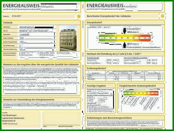 Allerbeste Energieausweis Vorlage 1037x781