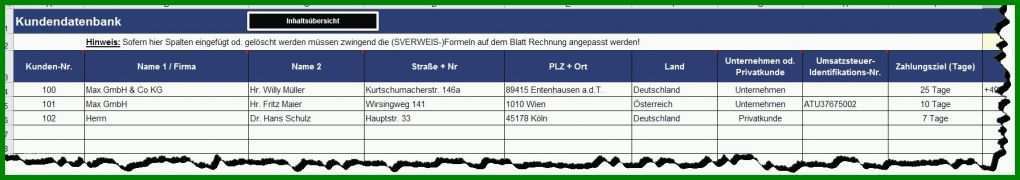 Spezialisiert Kundendatenbank Excel Vorlage Kostenlos 1791x316