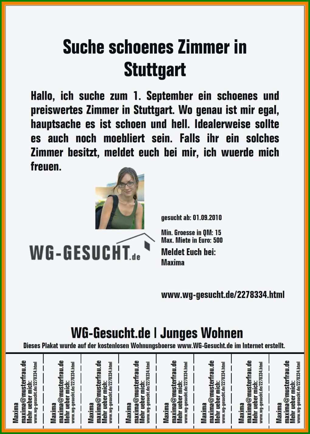 Außergewöhnlich Nachmieter Gesucht Anzeige Vorlage 1675x2342