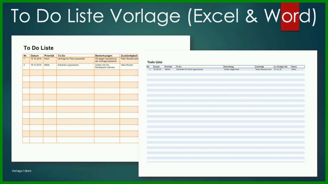 Fabelhaft to Do Liste Vorlage Word Und Excel 569762