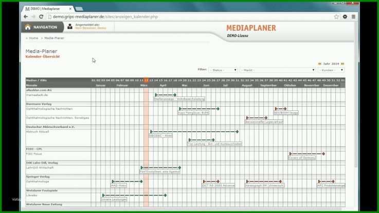 Tolle Vorlage Mediaplan 1280x720