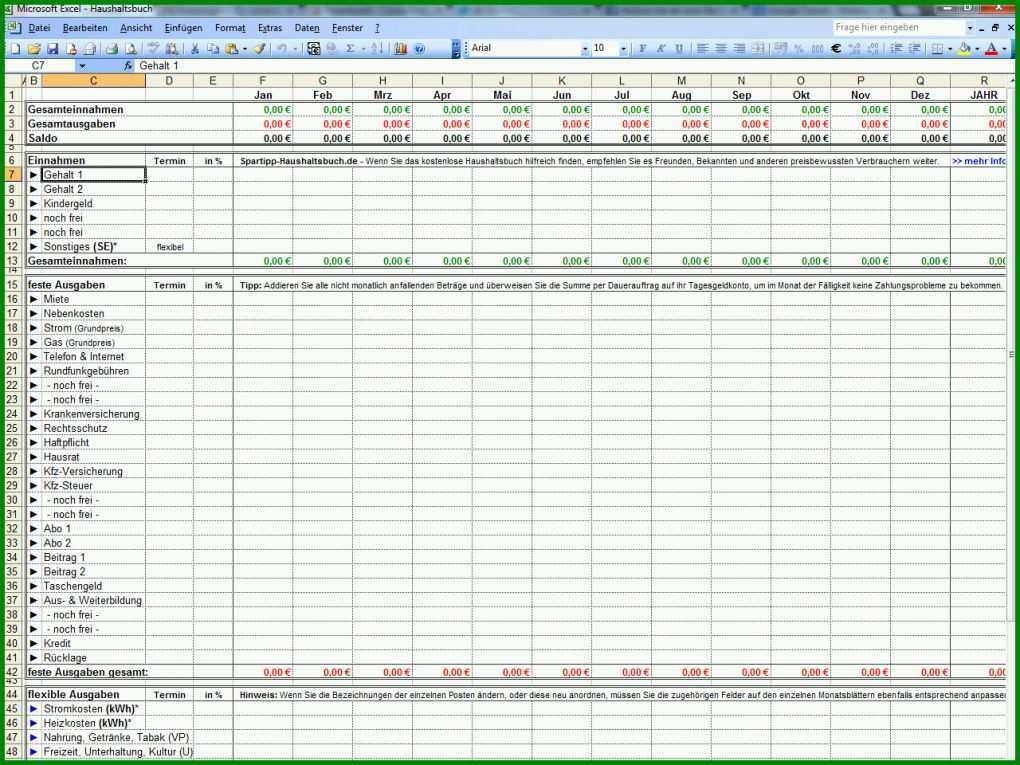 Unvergleichlich Haushaltsbuch Vorlage Excel 1280x960