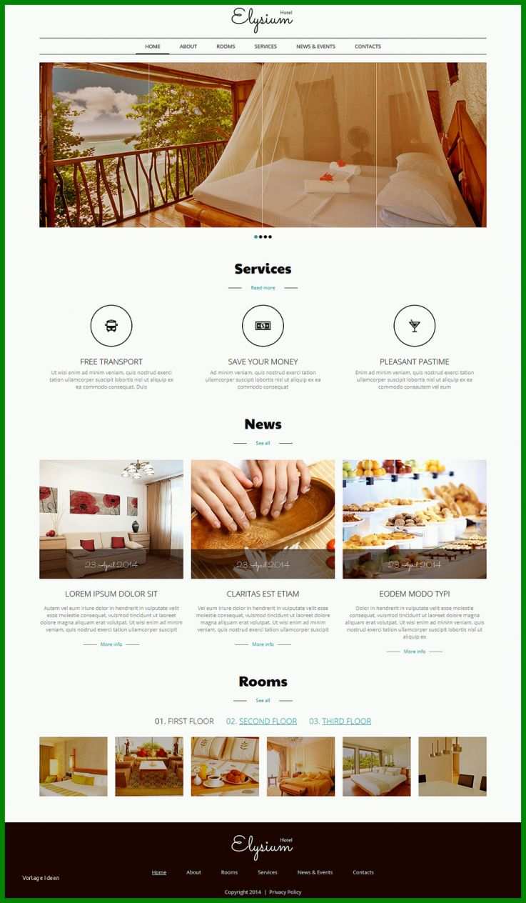 Singular Hotel Homepage Vorlagen 965x1655