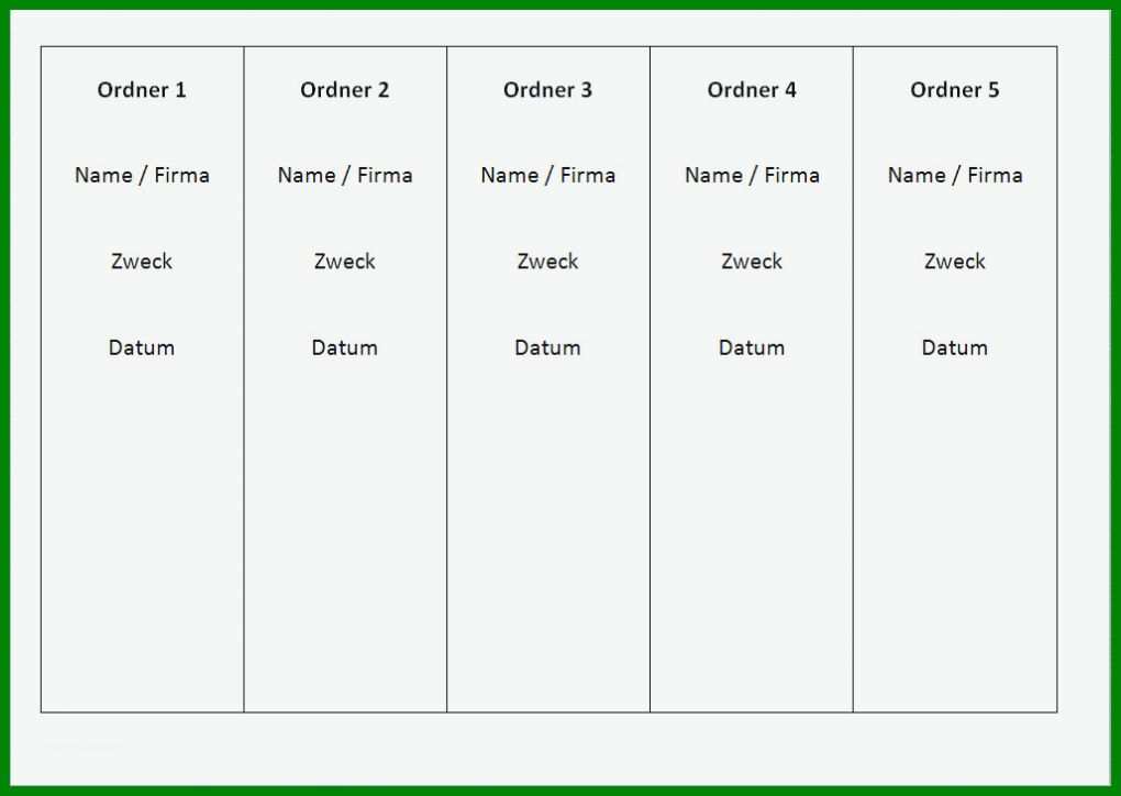 Auffällig ordner Rückenschilder Vorlage 1027x729