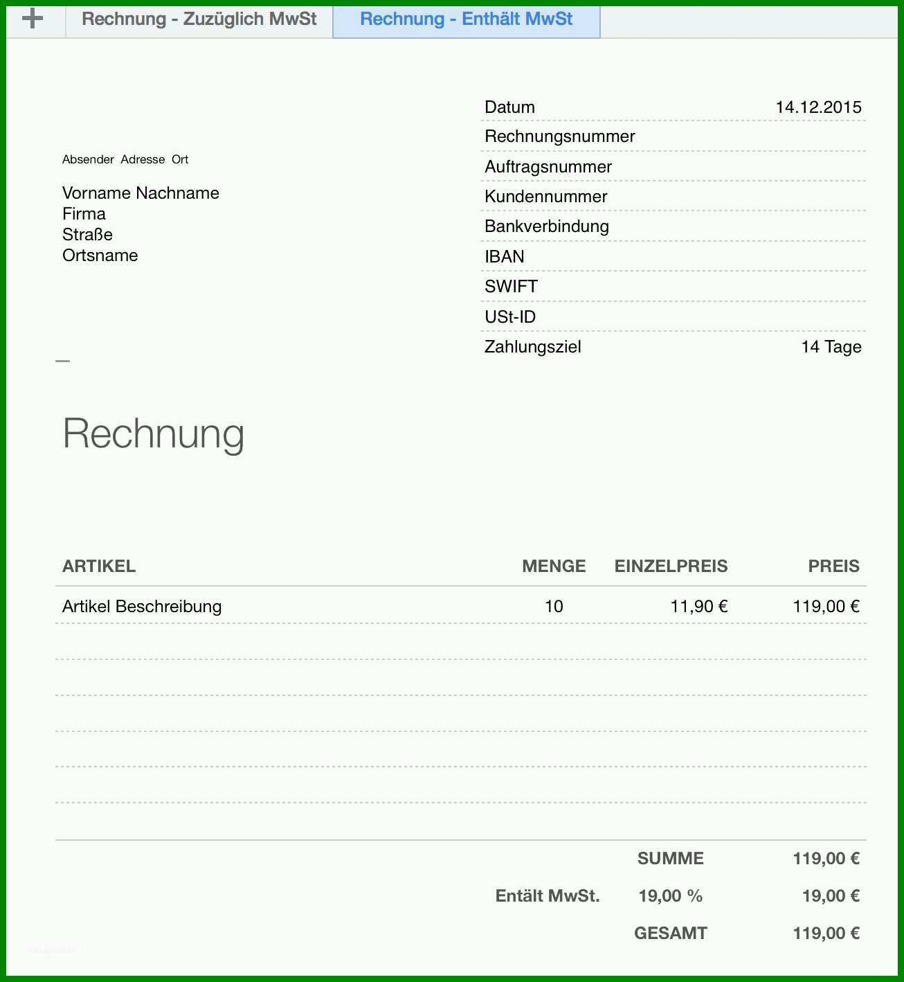 Überraschend Quittung Ohne Mwst Vorlage 808982 - Vorlage Ideen