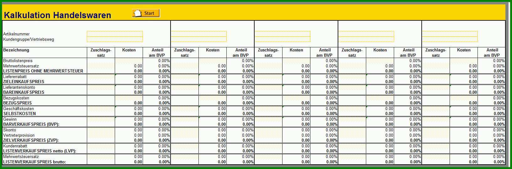 Neue Version Betriebsabrechnungsbogen Excel Und Kalkulation Von 507603