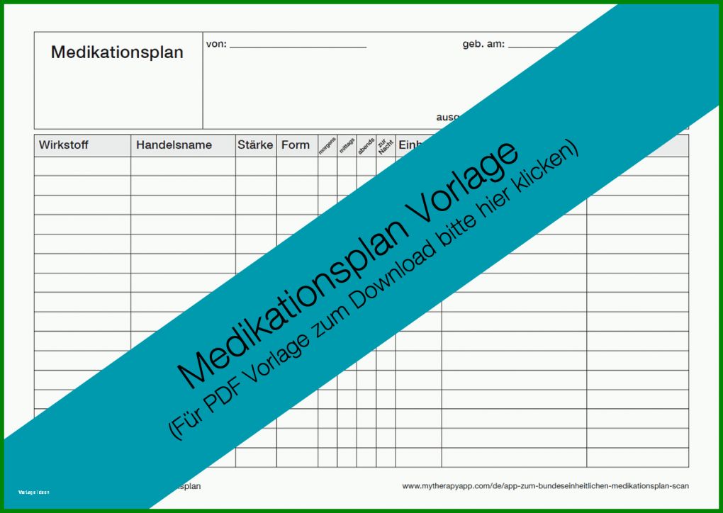 Fabelhaft Medikamentenplan Vorlage Kostenlos 1593x1130