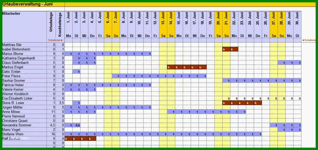 Auffällig Urlaubsliste Vorlage 1209x571