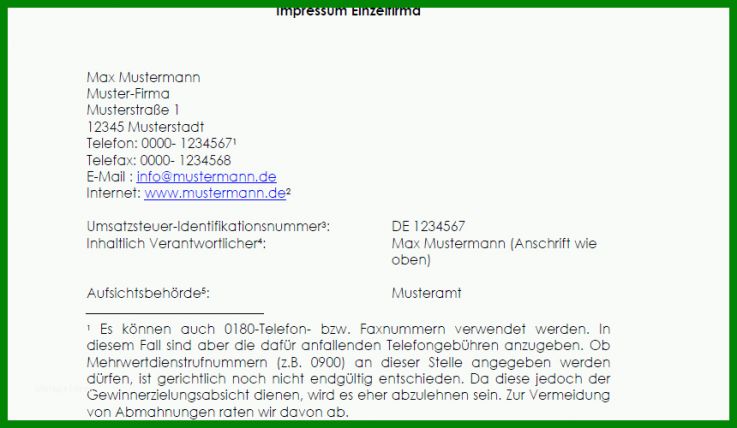 Erschwinglich Impressum Website Vorlage 860x500