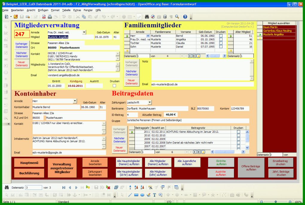 Exklusiv Libreoffice Datenbank Vorlagen 1260x848