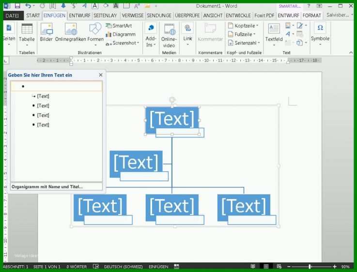 Kreativ organigramm Excel Vorlage 1000x763