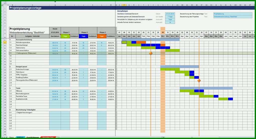 Singular Projektplan Vorlage Word 1801x979