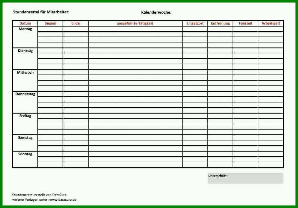 Größte Stundenzettel Vorlage Excel 1066x745