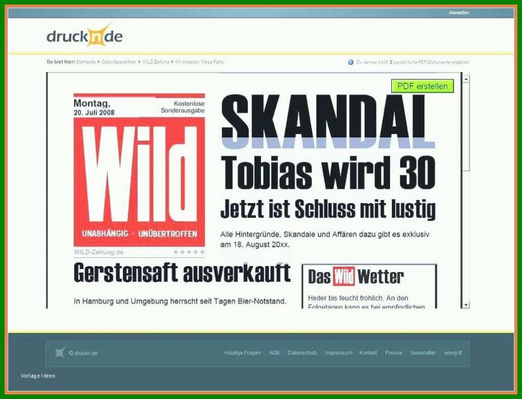 Faszinieren Vorlage Zeitung Word 1028x786