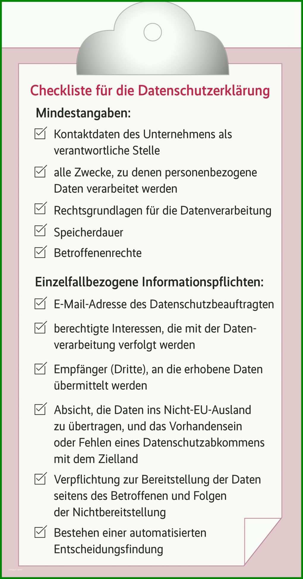 Limitierte Auflage Datenschutzerklärung Kundendaten Vorlage 1482x2828