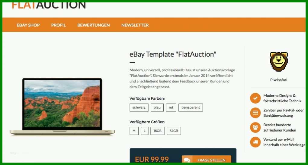 Toll Ebay Artikelbeschreibung HTML Vorlage 1154x620