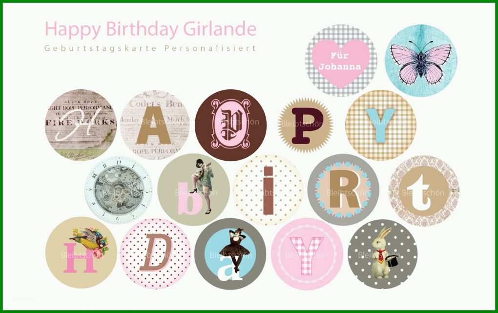 Faszinierend Happy Birthday Girlande Vorlage 1600x1006