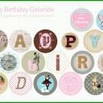 Faszinierend Happy Birthday Girlande Vorlage 1600x1006