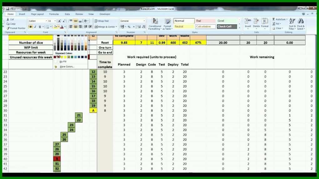 Auffällig Kanban Board Excel Vorlage 1280x720