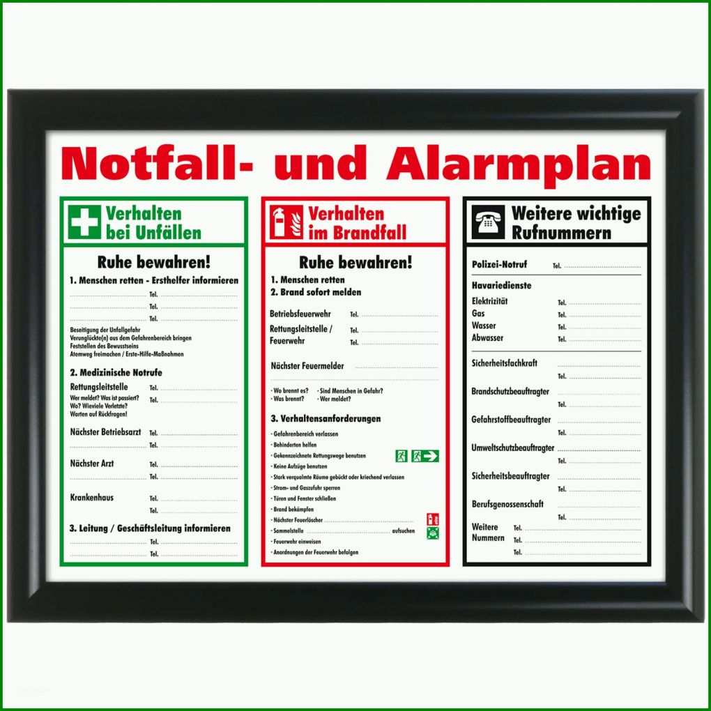 Modisch Notfallplan Vorlage 1600x1600