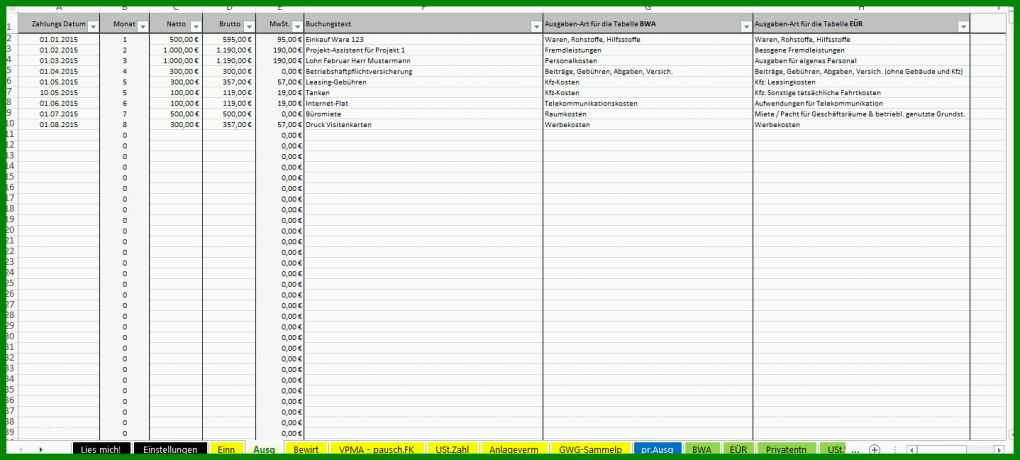 Am Beliebtesten Excel Vorlage Einnahmen Ausgaben 1438x648