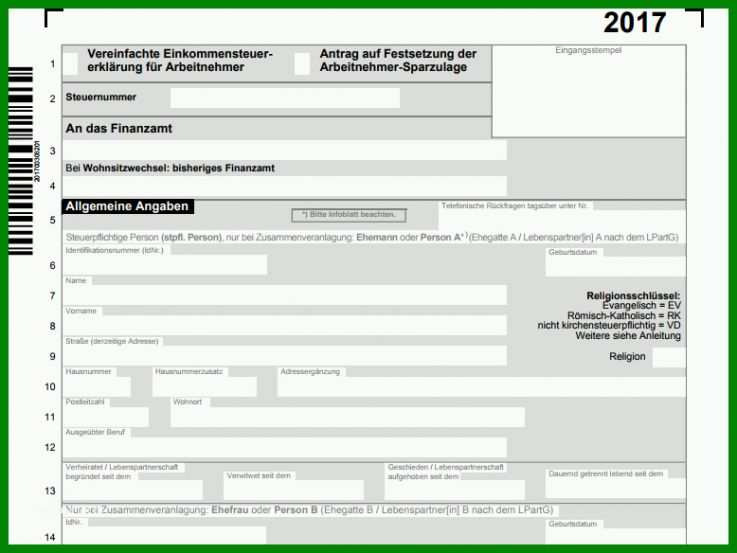 Unvergleichlich Steuererklärung Vorlage 2017 778x584
