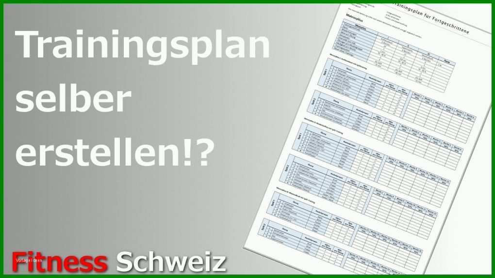 Unglaublich Trainingsplan Erstellen Vorlage 1280x720