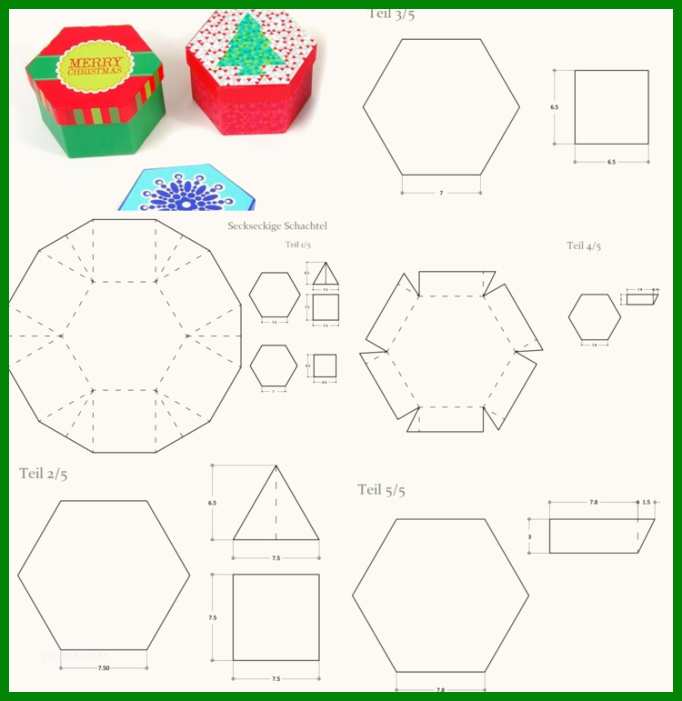 Diy Explosionsbox Anleitung tolle Bastelidee Zu Weihnachten Teil Der Explosionsbox Basteln Vorlage