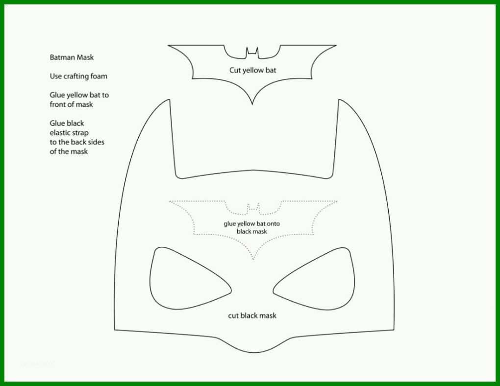 Unvergleichlich Batman Maske Vorlage 1024x791