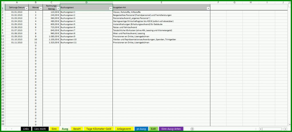 Erschwinglich Ein Ausgaben Rechnung Excel Vorlage 1440x651