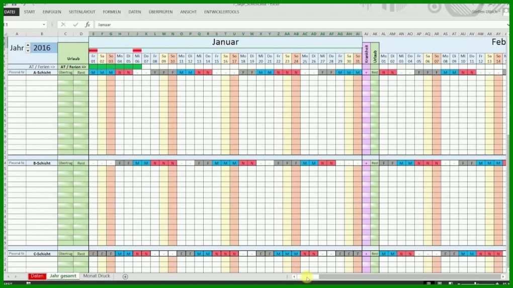 Schockieren Excel Dienstplan Vorlage 1280x720