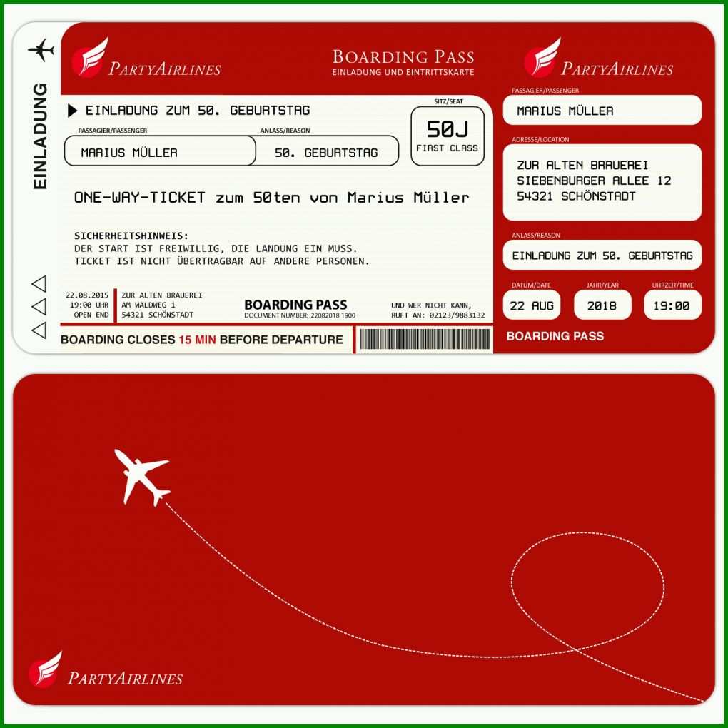 Bemerkenswert Flugticket Vorlage Zum Ausdrucken Pdf 1600x1600