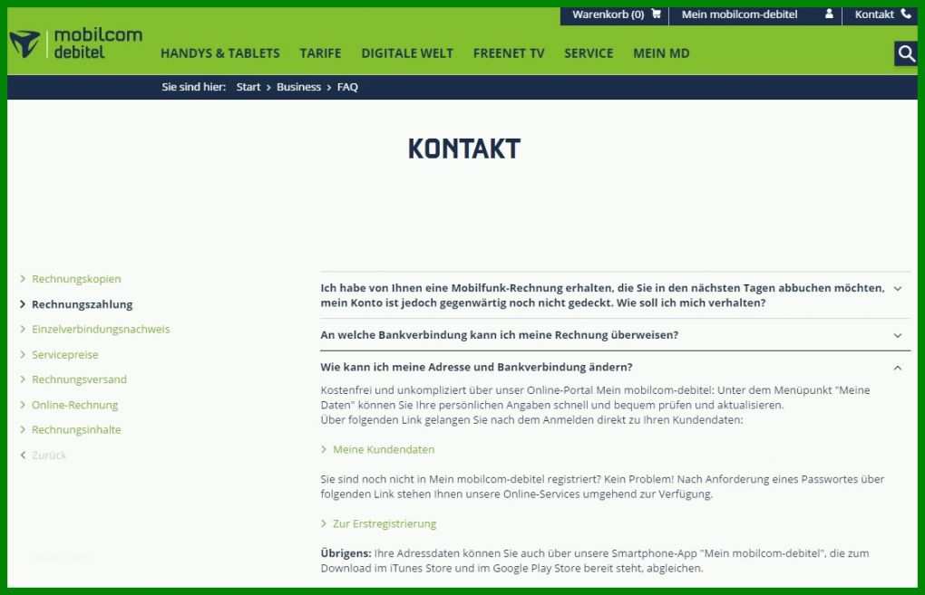 Fantastisch Handyvertrag Mobilcom Debitel Kündigen Vorlage 1121x722