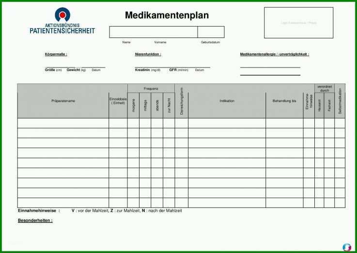 Erstaunlich Vorlage Medikationsplan 1754x1240