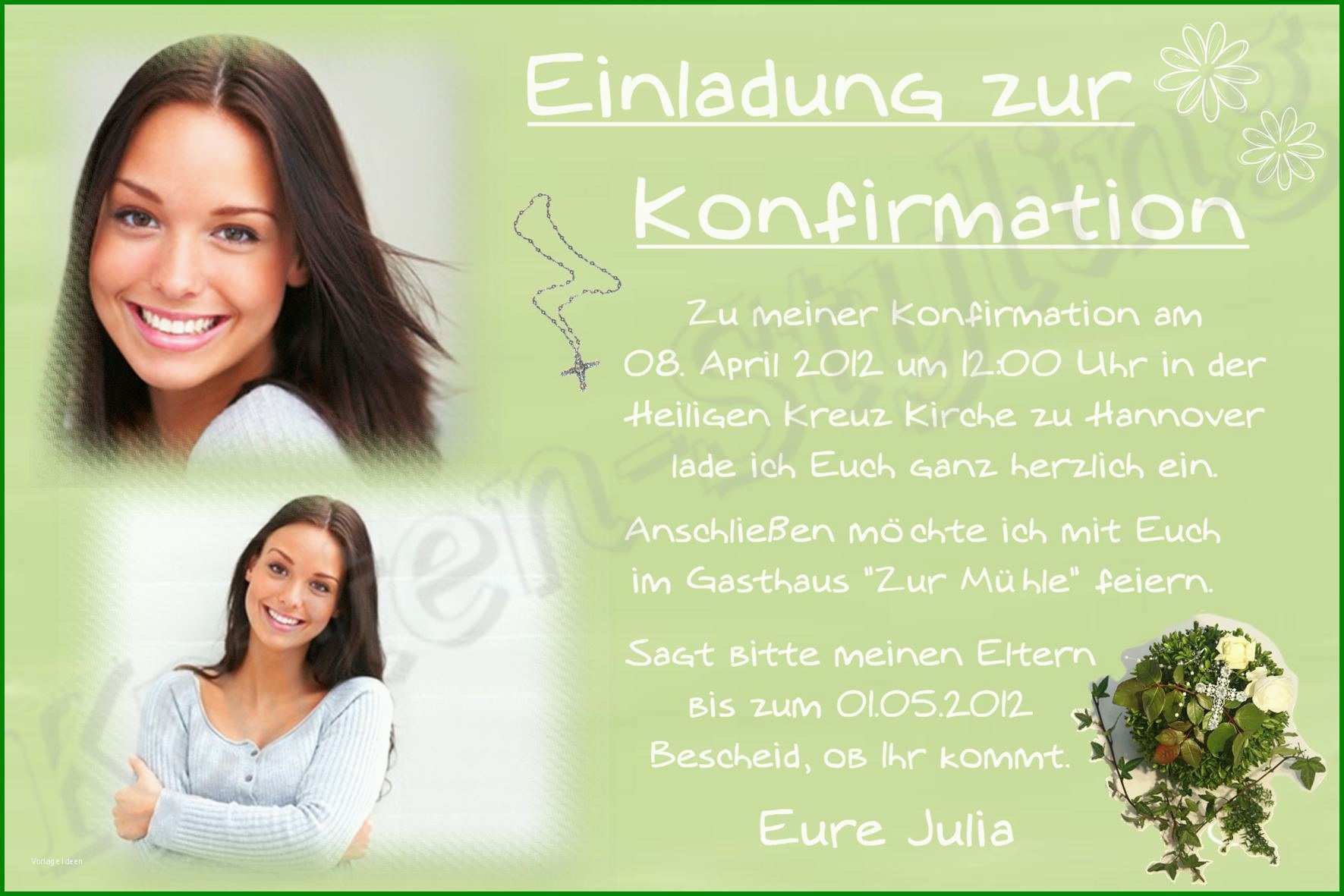 Auffällig Einladungskarten Konfirmation Vorlagen Konfirmation 145769