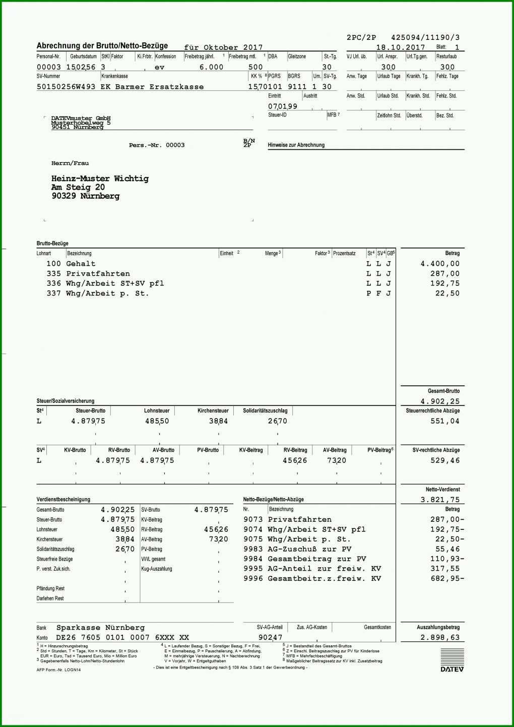 Bemerkenswert Lohnzettel Vorlage Pdf 2480x3507