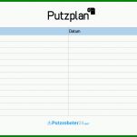 Ausnahmsweise Putzplan Vorlage 1000x705