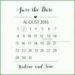 Toll Save the Date Kalender Vorlage 2000x2000