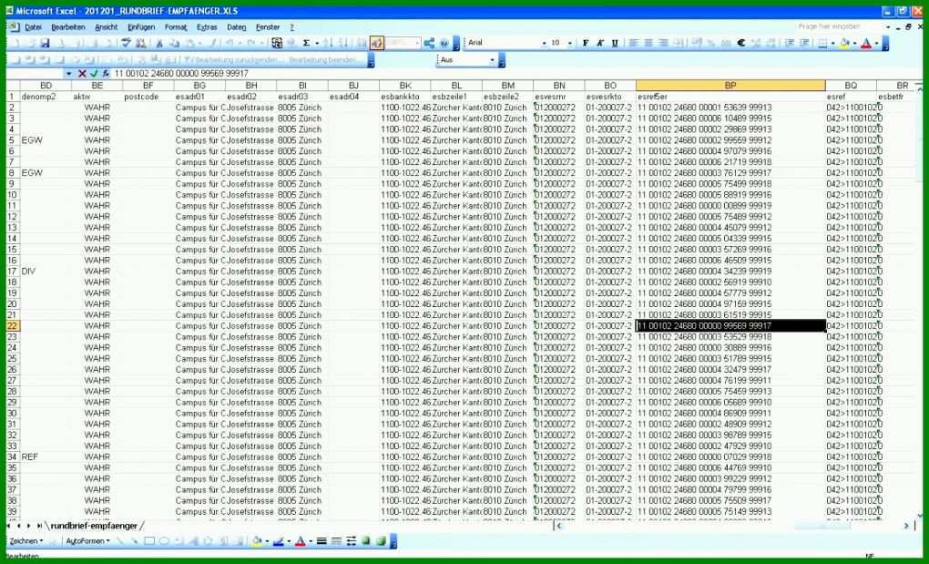 Limitierte Auflage Adressliste Vorlage 1375x834