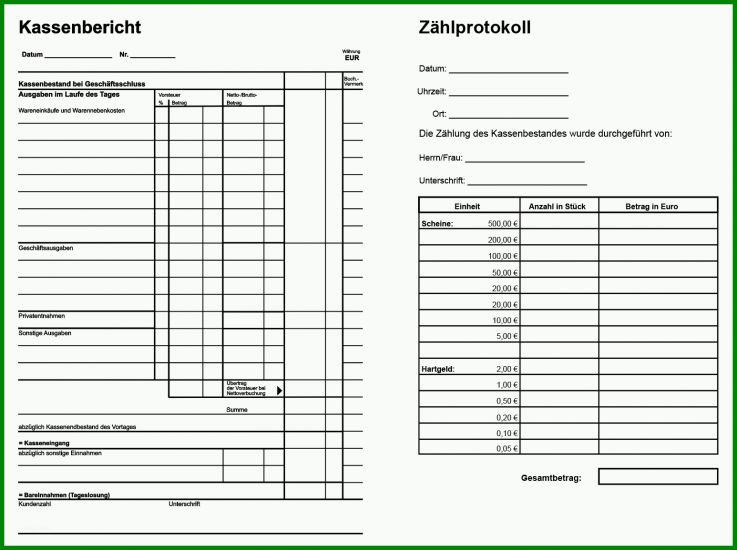 Schockieren Kassenbericht Pdf Vorlage 1546x1154