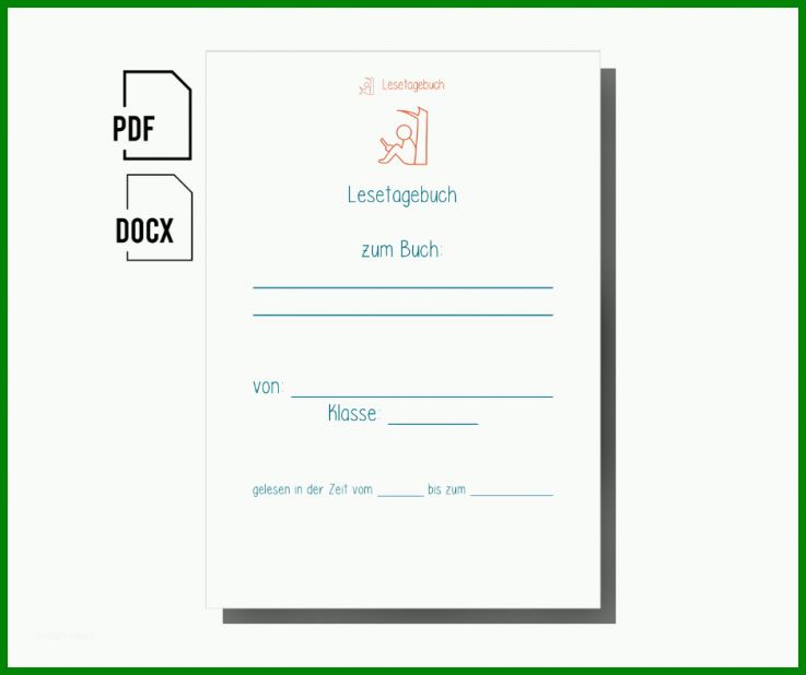 11 Unglaublich Lesetagebuch Vorlage Zum Ausdrucken Für ...